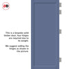 Baltimore 1 Panel Solid Wood Internal Door Pair UK Made DD6301 - Eco-Urban® Heather Blue Premium Primed