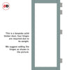 Baltimore 1 Pane Solid Wood Internal Door Pair UK Made DD6301G - Clear Glass - Eco-Urban® Sage Sky Premium Primed