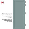 Baltimore 1 Panel Solid Wood Internal Door Pair UK Made DD6301 - Eco-Urban® Sage Sky Premium Primed