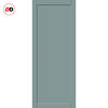 Baltimore 1 Panel Solid Wood Internal Door Pair UK Made DD6301 - Eco-Urban® Sage Sky Premium Primed