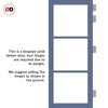 Manchester 3 Pane Solid Wood Internal Door UK Made DD6306 - Tinted Glass - Eco-Urban® Heather Blue Premium Primed