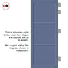 Manchester 3 Panel Solid Wood Internal Door Pair UK Made DD6305 - Eco-Urban® Heather Blue Premium Primed