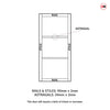 Berkley 2 Pane 1 Panel Solid Wood Internal Door UK Made DD6309SG - Frosted Glass - Eco-Urban - Colour Options