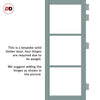 Manchester 3 Pane Solid Wood Internal Door UK Made DD6306 - Tinted Glass - Eco-Urban® Sage Sky Premium Primed