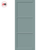 Manchester 3 Panel Solid Wood Internal Door UK Made DD6305 - Eco-Urban® Sage Sky Premium Primed