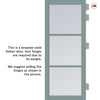 Manchester 3 Pane Solid Wood Internal Door UK Made DD6306R - Clear Reeded Glass - Eco-Urban - Colour Options