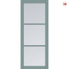 Manchester 3 Pane Solid Wood Internal Door UK Made DD6306R - Clear Reeded Glass - Eco-Urban - Colour Options