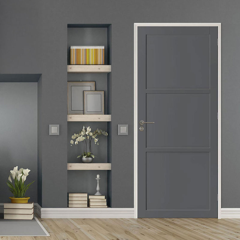 Manchester 3 Panel Solid Wood Internal Door UK Made DD6305 - Eco-Urban - Colour Options