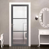 Manchester 3 Pane Solid Wood Internal Door UK Made DD6306G - Clear Glass - Eco-Urban - Colour Options