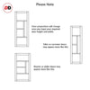 Boston 4 Pane Solid Wood Internal Door Pair UK Made DD6311G - Clear Glass - Eco-Urban® Sage Sky Premium Primed