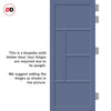 Boston 4 Panel Solid Wood Internal Door Pair UK Made DD6311  - Eco-Urban® Heather Blue Premium Primed