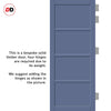 Brooklyn 4 Panel Solid Wood Internal Door Pair UK Made DD6307 - Eco-Urban® Heather Blue Premium Primed