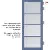 Brooklyn 4 Pane Solid Wood Internal Door UK Made DD6308 - Clear Reeded Glass - Eco-Urban - Colour Options