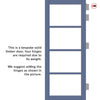 Brooklyn 4 Pane Solid Wood Internal Door UK Made DD6308SG - Frosted Glass - Eco-Urban - Colour Options