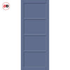 Brooklyn 4 Panel Solid Wood Internal Door Pair UK Made DD6307 - Eco-Urban® Heather Blue Premium Primed