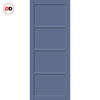 Brooklyn 4 Panel Solid Wood Internal Door UK Made DD6307 - Eco-Urban® Heather Blue Premium Primed