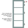 Brooklyn 4 Pane Solid Wood Internal Door UK Made DD6308G - Clear Glass - Eco-Urban - Colour Options