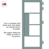 Boston 4 Pane Solid Wood Internal Door UK Made DD6311 - Tinted Glass - Eco-Urban® Sage Sky Premium Primed
