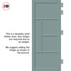 Boston 4 Panel Solid Wood Internal Door Pair UK Made DD6311  - Eco-Urban® Sage Sky Premium Primed