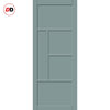 Boston 4 Panel Solid Wood Internal Door UK Made DD6311 - Eco-Urban® Sage Sky Premium Primed