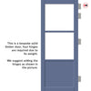 Berkley 2 Pane 1 Panel Solid Wood Internal Door UK Made DD6309G - Clear Glass - Eco-Urban - Colour Options