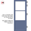 Berkley 2 Pane 1 Panel Solid Wood Internal Door UK Made DD6309 - Tinted Glass - Eco-Urban® Heather Blue Premium Primed