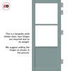 Berkley 2 Pane 1 Panel Solid Wood Internal Door Pair UK Made DD6309 - Tinted Glass - Eco-Urban® Sage Sky Premium Primed