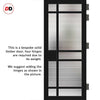 Leith 9 Pane Solid Wood Internal Door Pair UK Made DD6316 - Clear Reeded Glass - Eco-Urban® Shadow Black Premium Primed