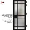 Leith 9 Pane Solid Wood Internal Door UK Made DD6316 - Clear Reeded Glass - Eco-Urban® Shadow Black Premium Primed