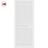 Single Sliding Door & Premium Wall Track - Eco-Urban® Leith 9 Panel Door DD6316 - 6 Colour Options