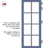 Perth 8 Pane Solid Wood Internal Door UK Made DD6318 - Tinted Glass - Eco-Urban® Heather Blue Premium Primed