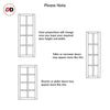 Perth 8 Pane Solid Wood Internal Door Pair UK Made DD6318G - Clear Glass - Eco-Urban® Sage Sky Premium Primed