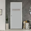 Orkney 1 Pane 2 Panel Solid Wood Internal Door UK Made DD6403SG Frosted Glass - Eco-Urban - Colour Options