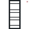 Metropolitan 7 Pane Solid Wood Internal Door UK Made DD6405SG Frosted Glass - Eco-Urban - Colour Options