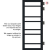 Metropolitan 7 Pane Solid Wood Internal Door UK Made DD6405SG Frosted Glass - Eco-Urban - Colour Options