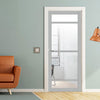 Malvan 4 Pane Solid Wood Internal Door UK Made DD6414G Clear Glass - Eco-Urban - Colour Options
