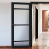 Malvan 4 Pane Solid Wood Internal Door UK Made DD6414SG Frosted Glass - Eco-Urban - Colour Options