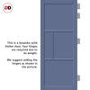 Breda 4 Panel Solid Wood Internal Door Pair UK Made DD6439 - Eco-Urban® Heather Blue Premium Primed