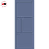 Breda 4 Panel Solid Wood Internal Door Pair UK Made DD6439 - Eco-Urban® Heather Blue Premium Primed