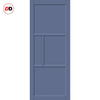 Breda 4 Panel Solid Wood Internal Door UK Made DD6439 - Eco-Urban® Heather Blue Premium Primed