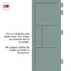 Breda 4 Panel Solid Wood Internal Door Pair UK Made DD6439 - Eco-Urban® Sage Sky Premium Primed