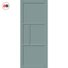 Breda 4 Panel Solid Wood Internal Door Pair UK Made DD6439 - Eco-Urban® Sage Sky Premium Primed
