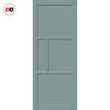 Breda 4 Panel Solid Wood Internal Door UK Made DD6439 - Eco-Urban® Sage Sky Premium Primed