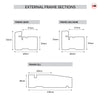Malton External Hardwood Front Door and Frame Set - Frosted Double Glazing - One Unglazed Side Screen