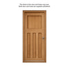 DX 30's Style Exterior Hardwood Front Door and Frame Set with Fittings