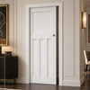 DX 30's Shaker Style Panelled Evokit Pocket Fire Door - 30 Minute Fire Rated - White Primed