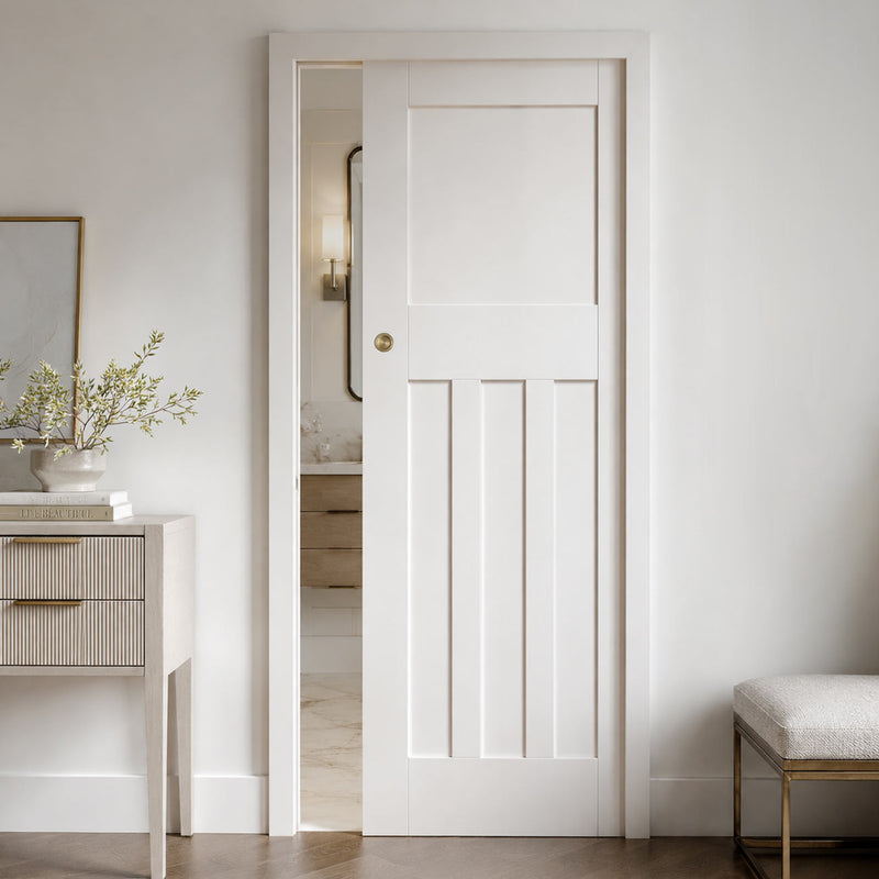Value Single Evokit Pocket Door - DX30's Panel Shaker - White Primed