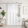 Top Mounted Stainless Steel Sliding Track & Door - DX30's Panel White Primed Internal Door - White Primed