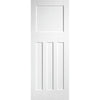 Top Mounted Black Sliding Track & Door - DX30's Panel White Primed Internal Door - White Primed