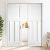DX30's Panel Double Evokit Pocket Door - White Primed